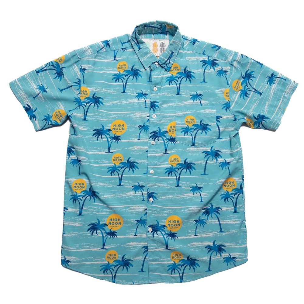 Tropical Bros High Noon Button Up Aloha Shirt Mens M  Sun‎ Sips Hawaiian Print
